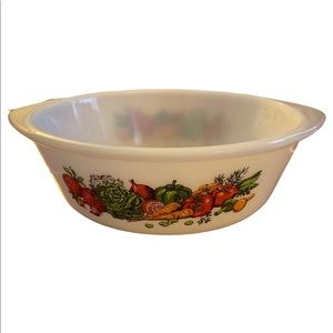 Vintage Glasbake Vegetable Medley Casserole Dish